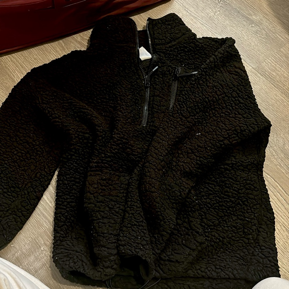 Black half zip fleece